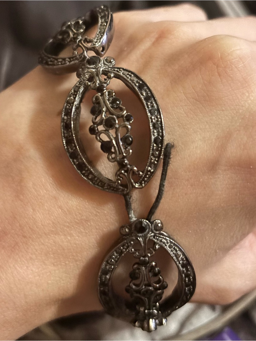 Vintage 1920's Silver Marcasite Bracelet